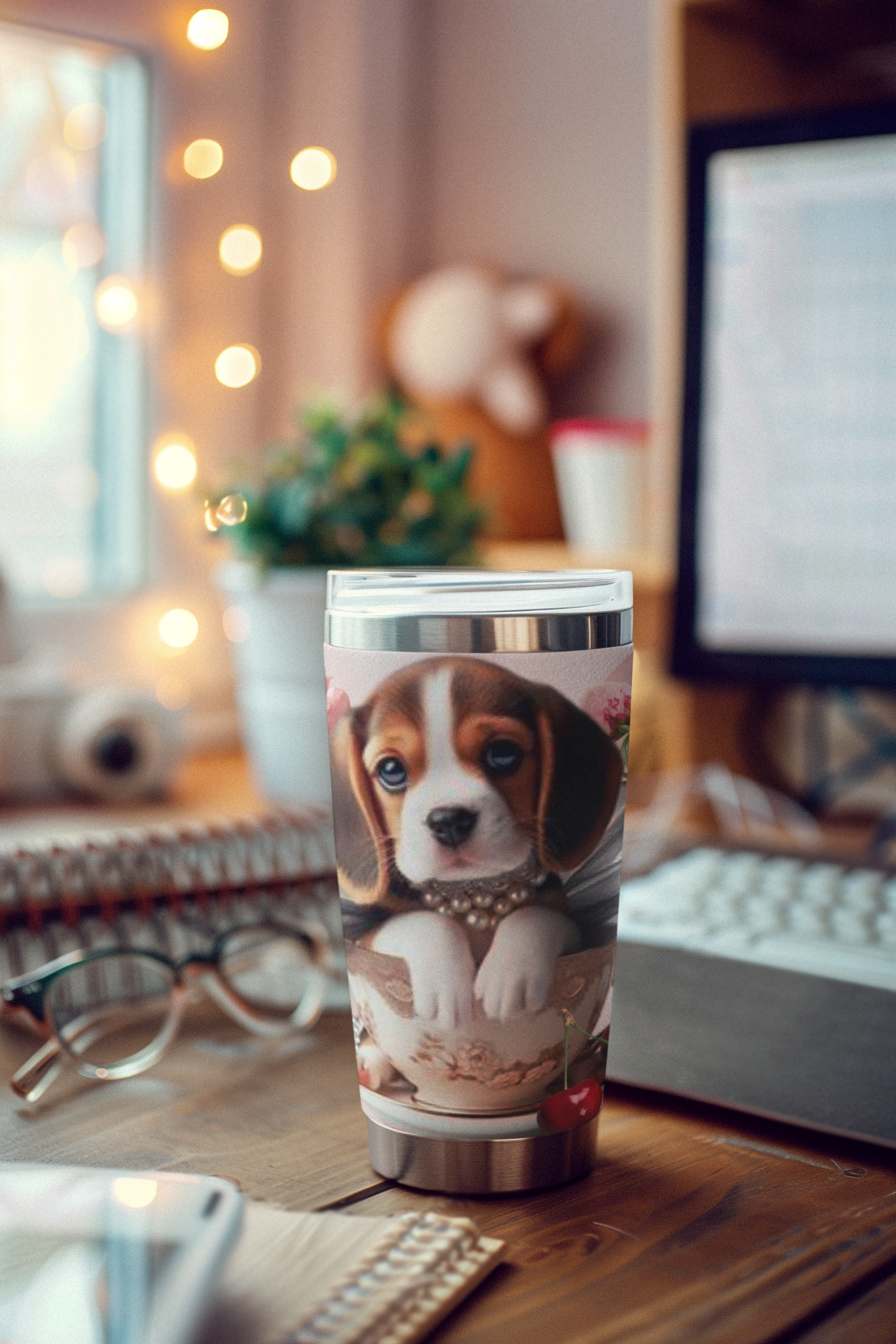 Teacup Beagle Tumbler 20oz