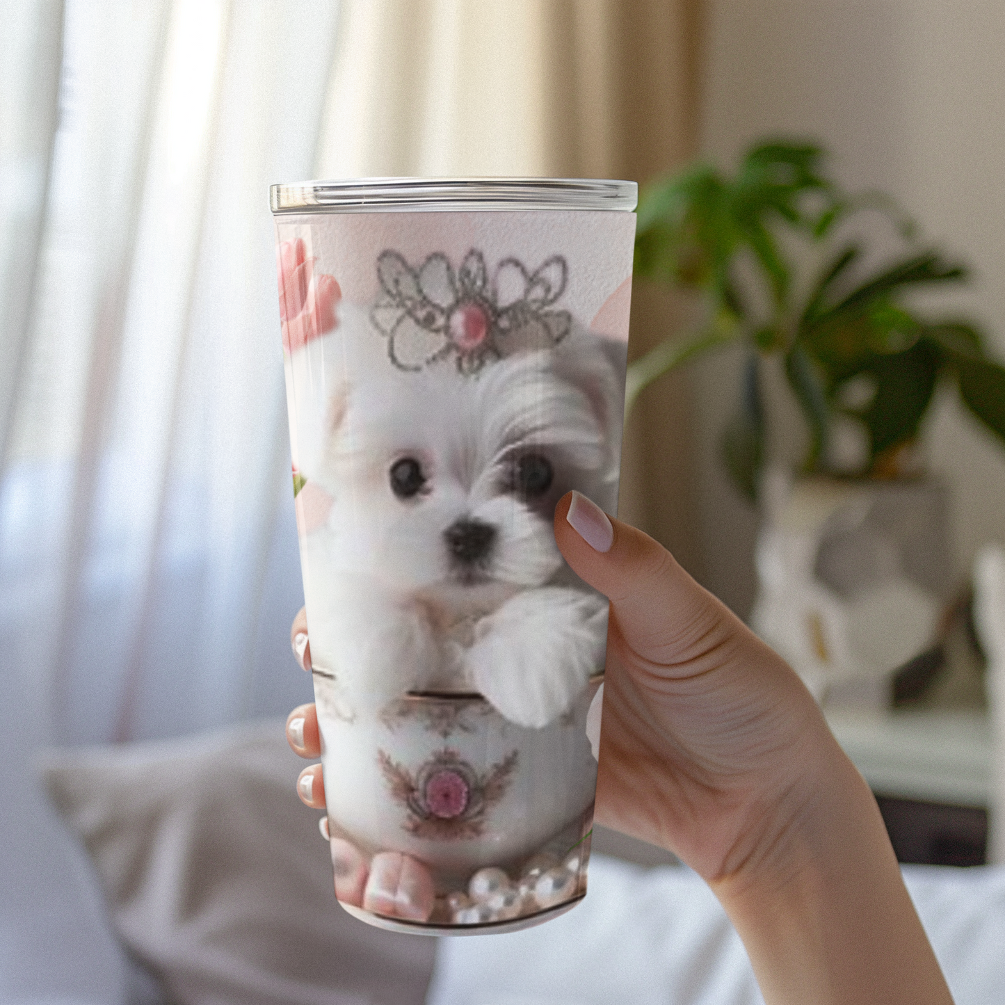 Teacup Maltese Tumbler 20oz