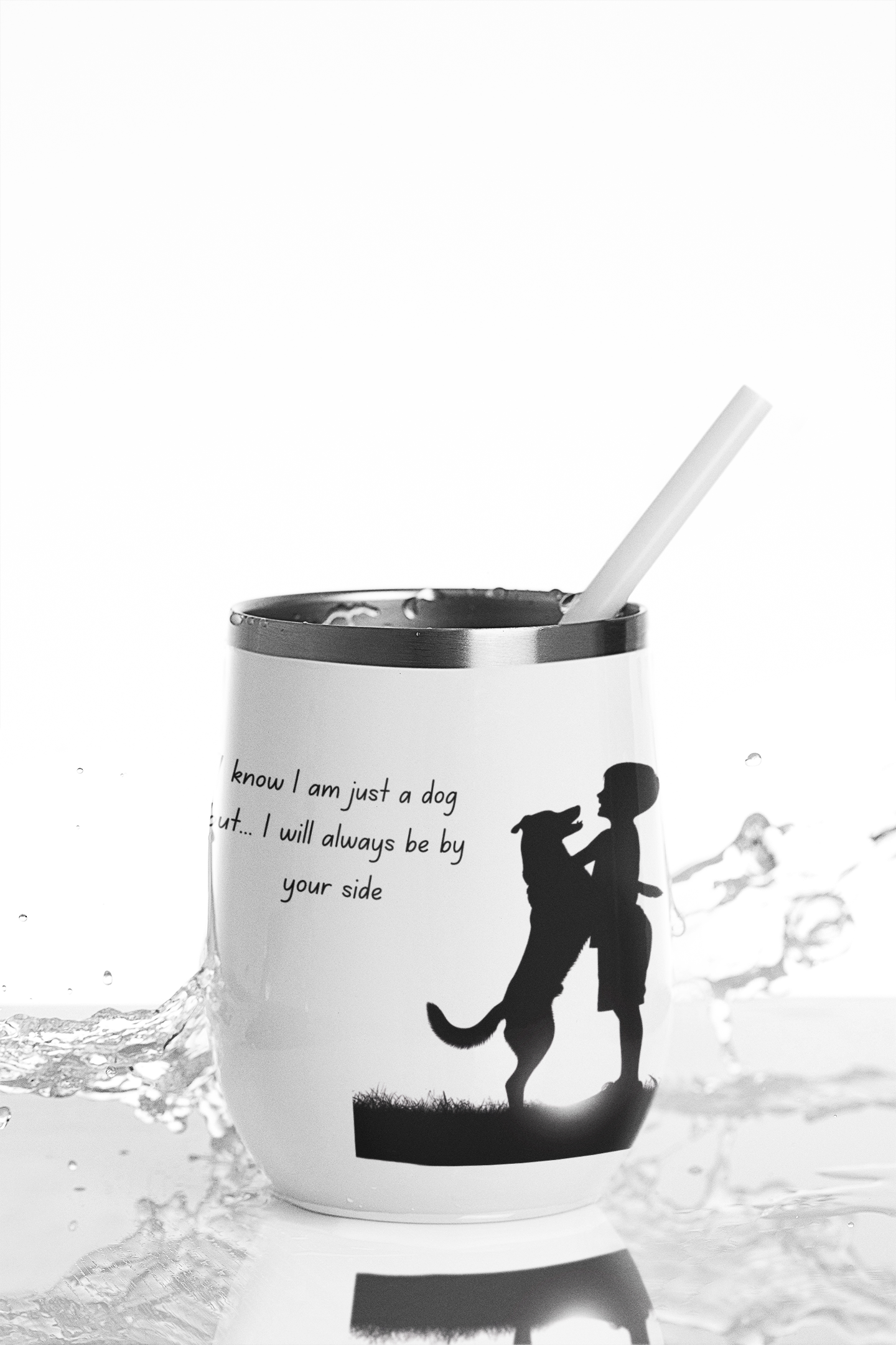 hug a dog Chill Wine Tumbler