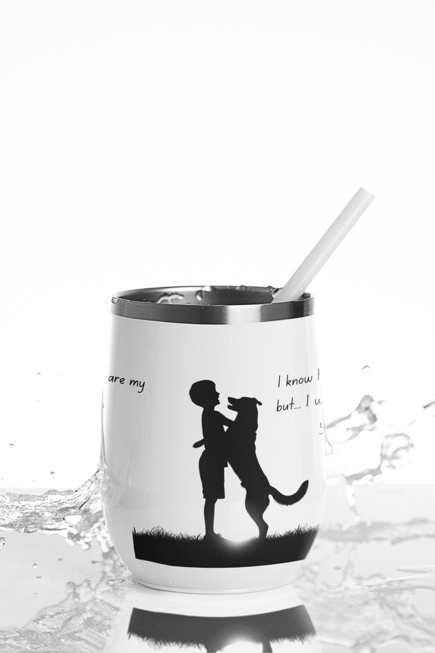 hug a dog Chill Wine Tumbler