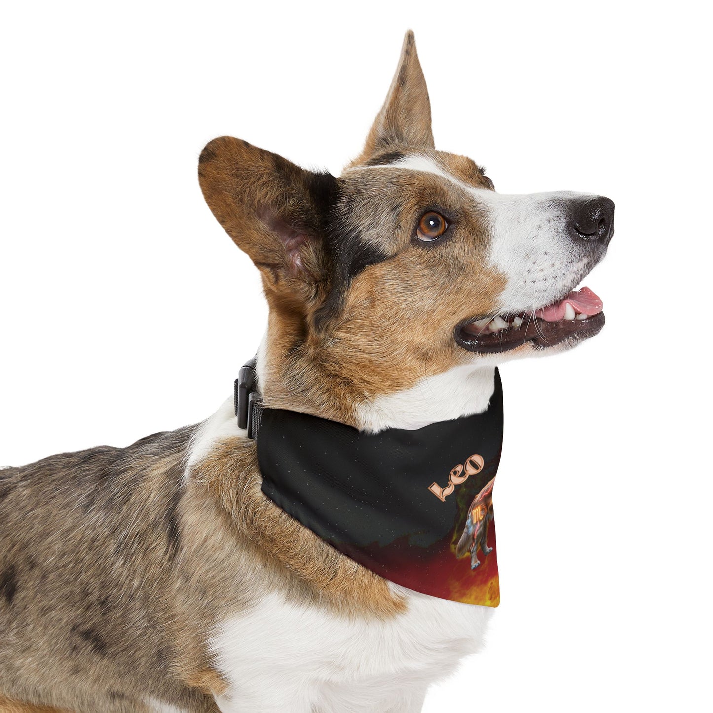 Leo Zodiac Pet Bandana Collar – Fiery Astrology Dog Scarf & Adjustable Collar Attachment