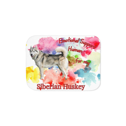 Siberian Husky Emotional Support Sherpa Blanket - Cozy Comfort in Two Colors