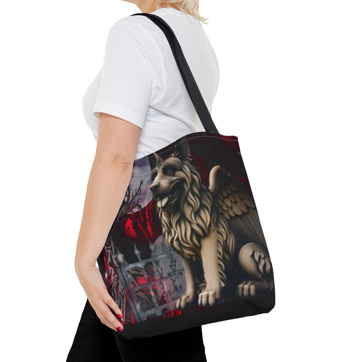 German Shepherd Gargoyle Tote Bag