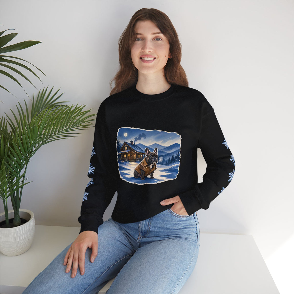 French Bulldog Smoky Mountain Christmas Sweatshirt