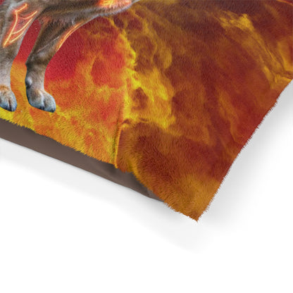 Leo Zodiac Dog Bed – Fiery Golden Retriever Celestial Pet Cushion & Astrology Dog Bed