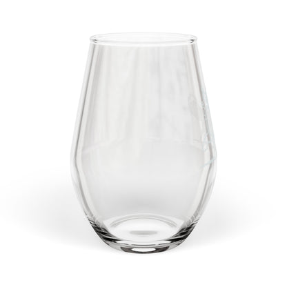 Border Collie Sketch and Serve Engraved Stemless Wineglass