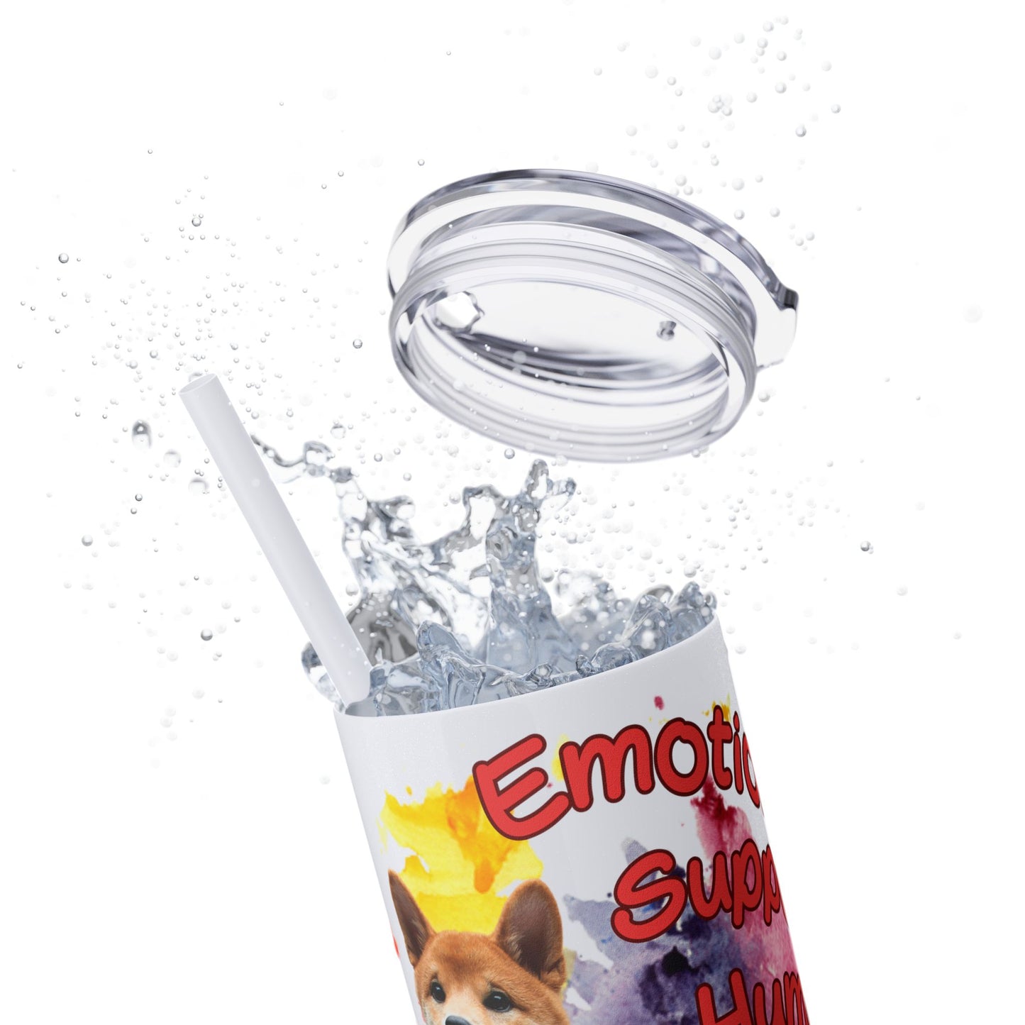 Emotional Support Human for my Shiba Inu Skinny Tumbler