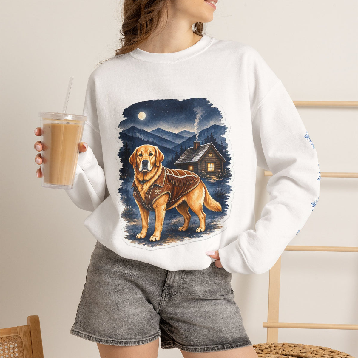 Labrador Retriever Smoky Mountain Christmas Sweatshirt