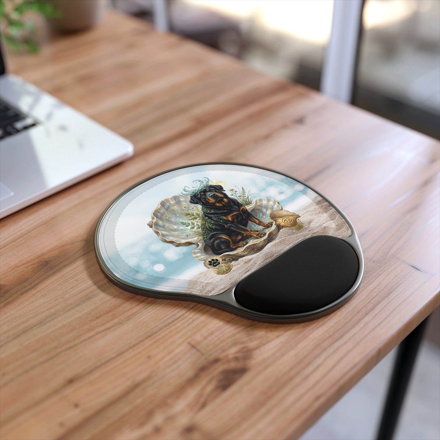 Luxury Cancer Zodiac Rottweiler Mouse Pad - Premium Water Element Office Desk Decor