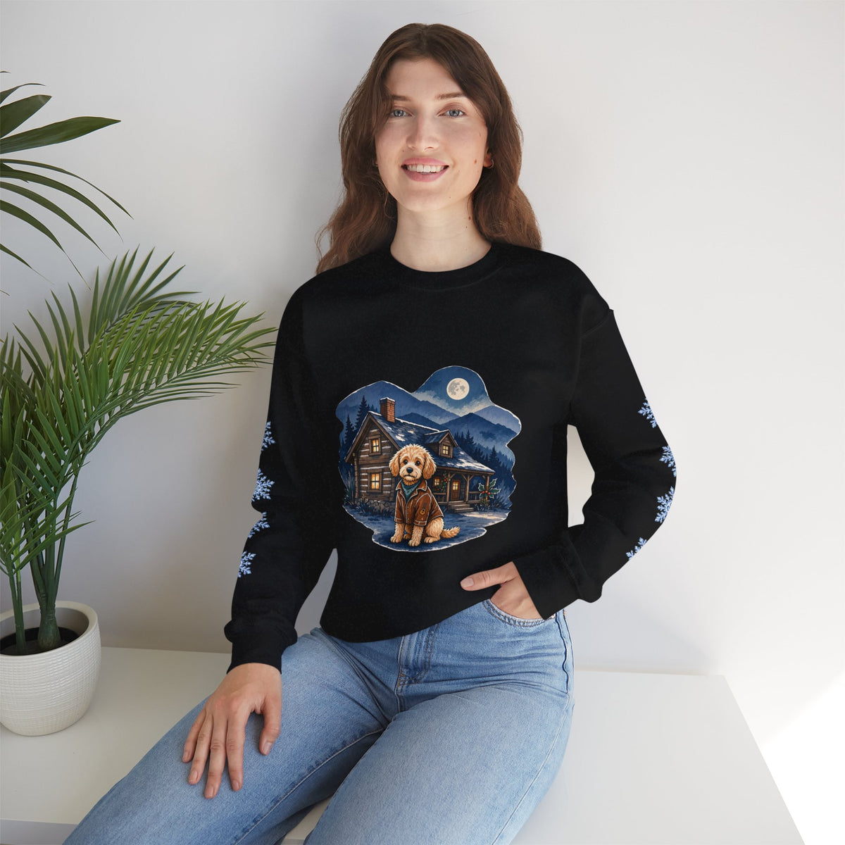Doodle Dog Smoky Mountain Christmas Sweatshirt