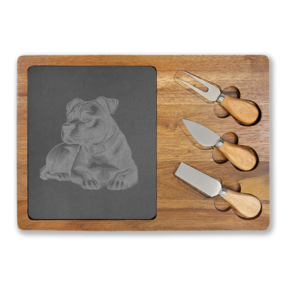 Pitbull Engraved Charcuterie Board, Dog Lover Cheese Board & Serving Platter