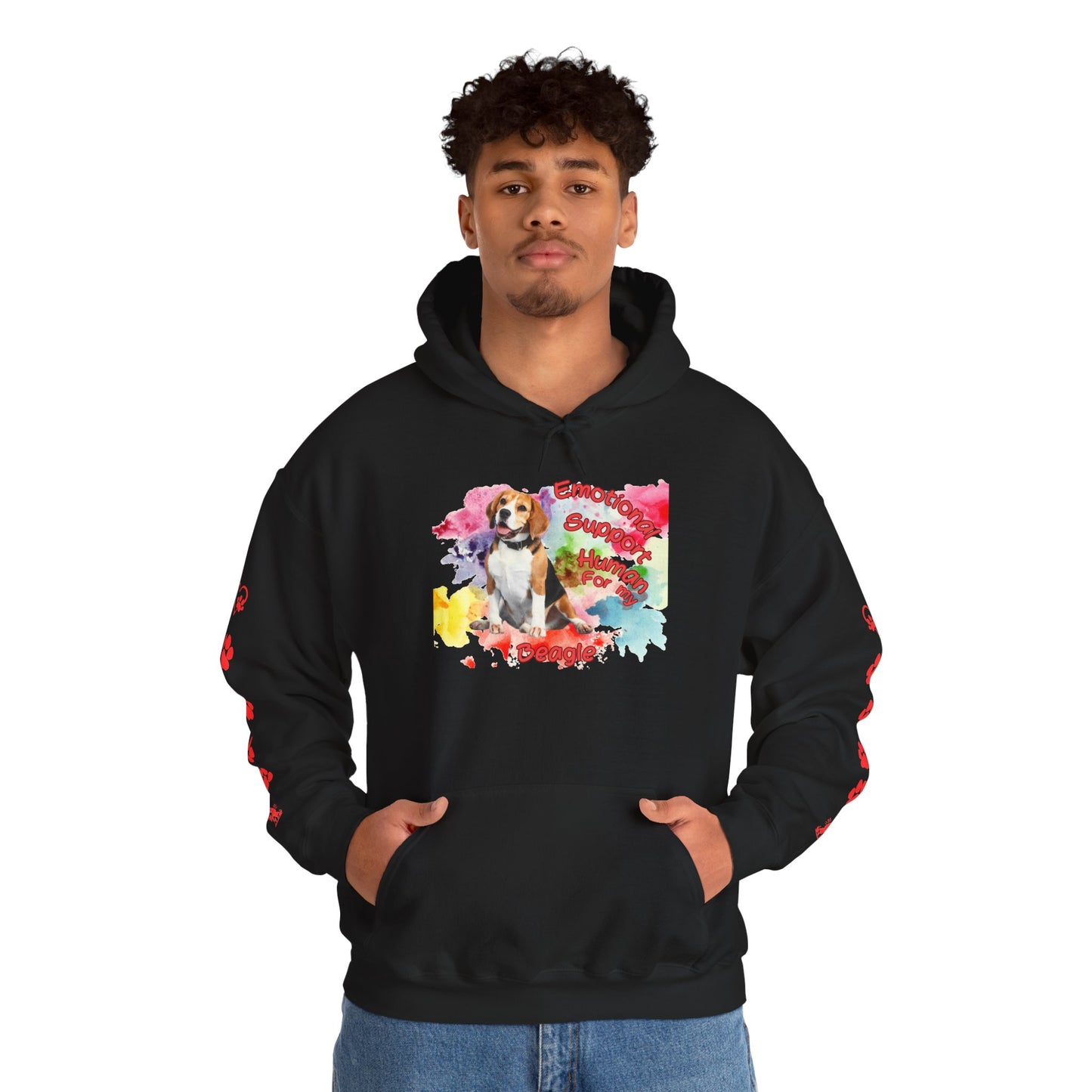 Emotional Support Human for My Beagle Pullover Hoodie