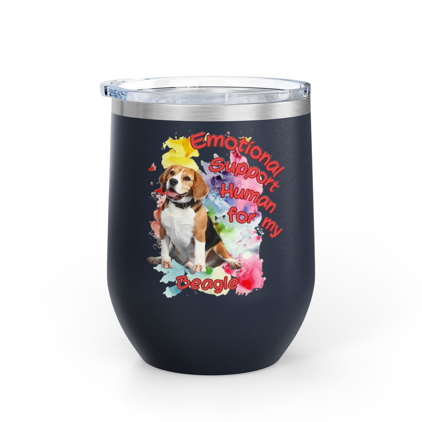Emotional Support Human for my Beagle Wine Tumbler
