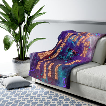 Zodiac Sagitarius Dachshund Sherpa Fleece Blanket