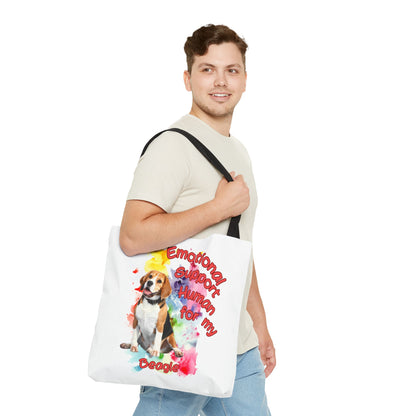 Emotional Support Human for my Beagle Tote Bag