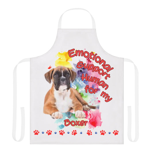 Emotional Support Human for my Boxer Apron