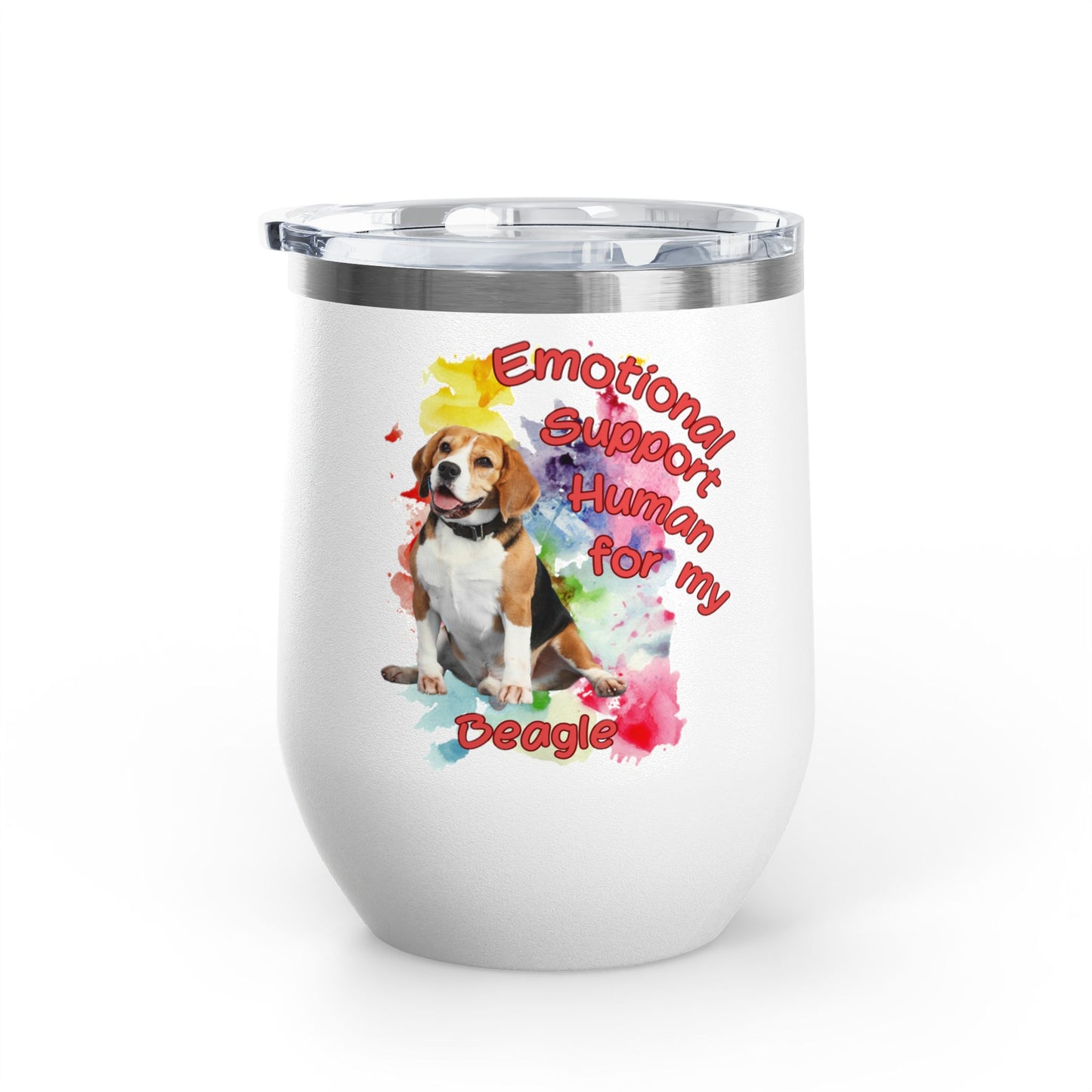 Emotional Support Human for My Beagle Wine Tumbler