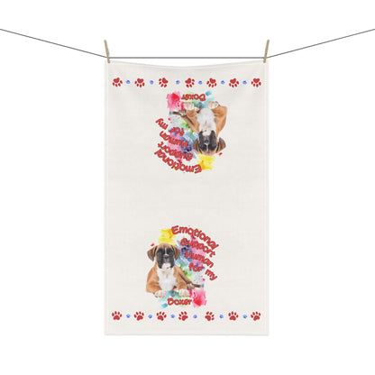 Emotional Support Human for my Boxer Tea Towel