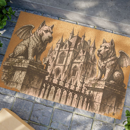 Scottish Terrier Gargoyle Angel Gothic Protector Welcome Mat