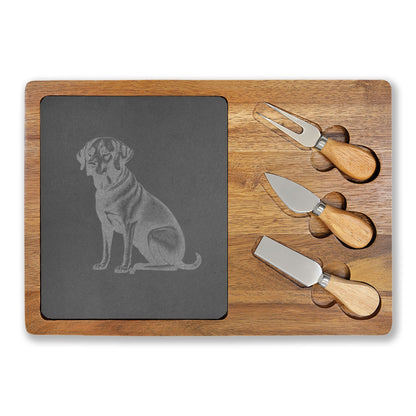 Black Lab Engraved Charcuterie Board, Dog Lover Cheese Board & Serving Platter