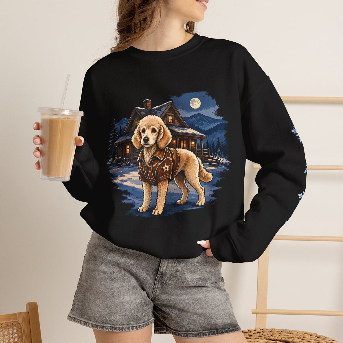 Standard Poodle Smoky Mountain Christmas Sweatshirt