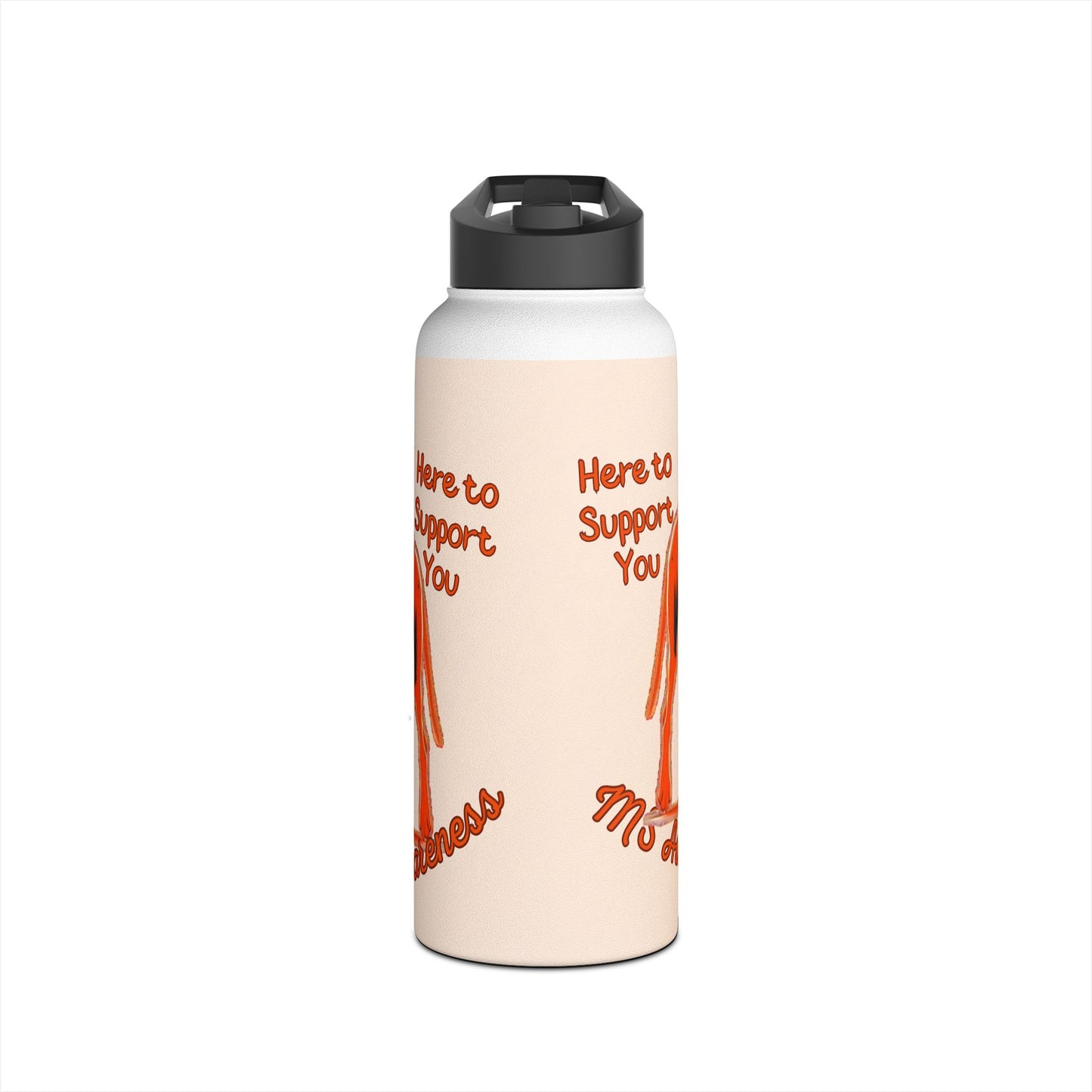 Great Dane "Here to Support You" MS Awareness Stainless Steel Water Bottle