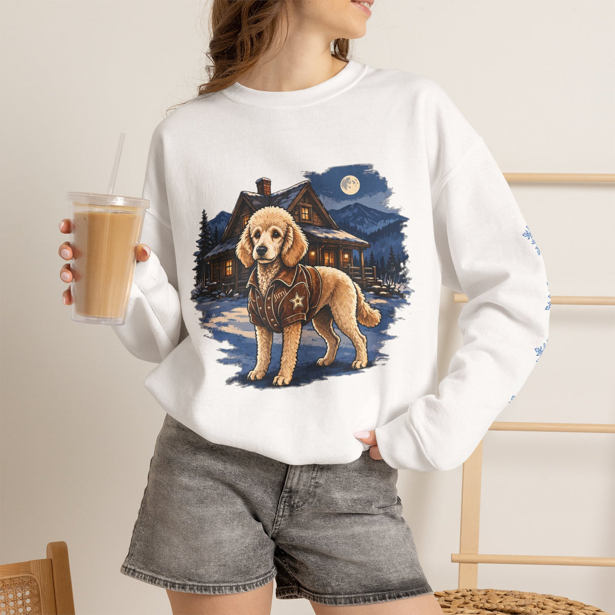 Standard Poodle Smoky Mountain Christmas Sweatshirt