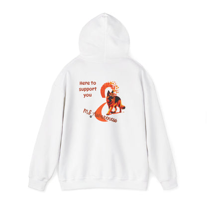 German Shepherd "Here to Support You" MS Awareness Hoodie