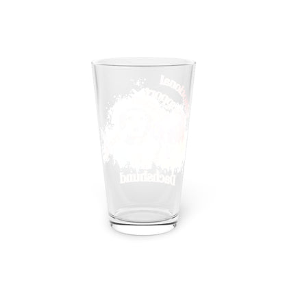 Emotional Support Human for my Dachshund Wire Hair pint glass