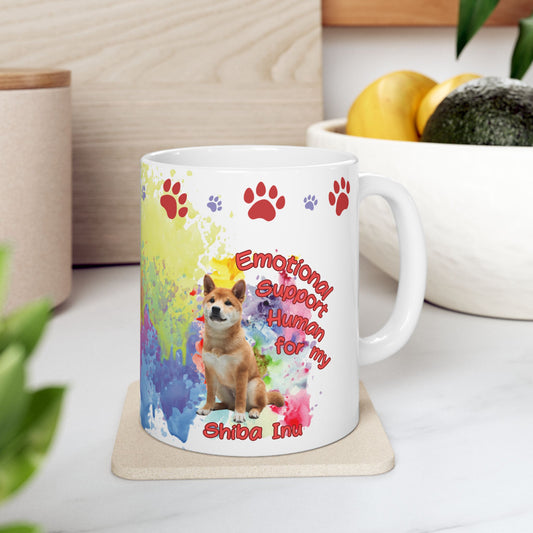 Emotional Support Human for my Shiba Inu Coffee Mug