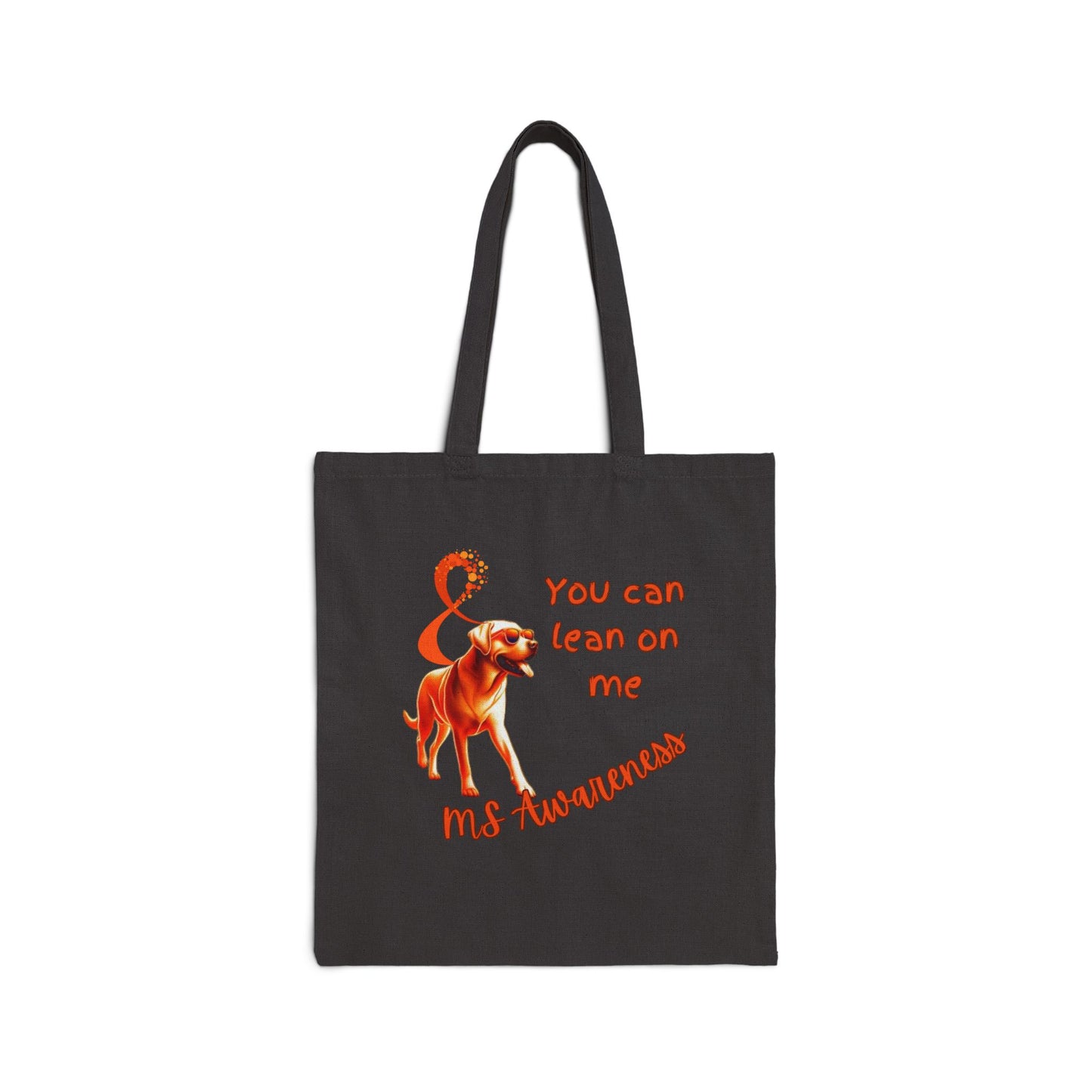 MS Awareness Labrador Lean on me Cotton Canvas Tote Bag