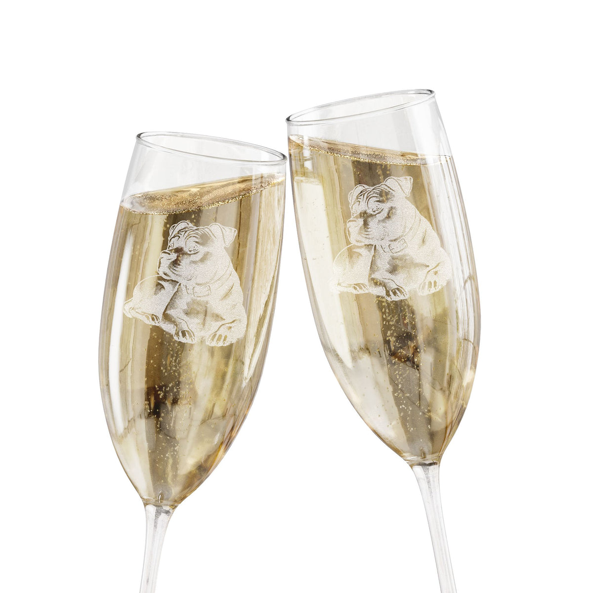 Pitbull Engraved Champagne Flute