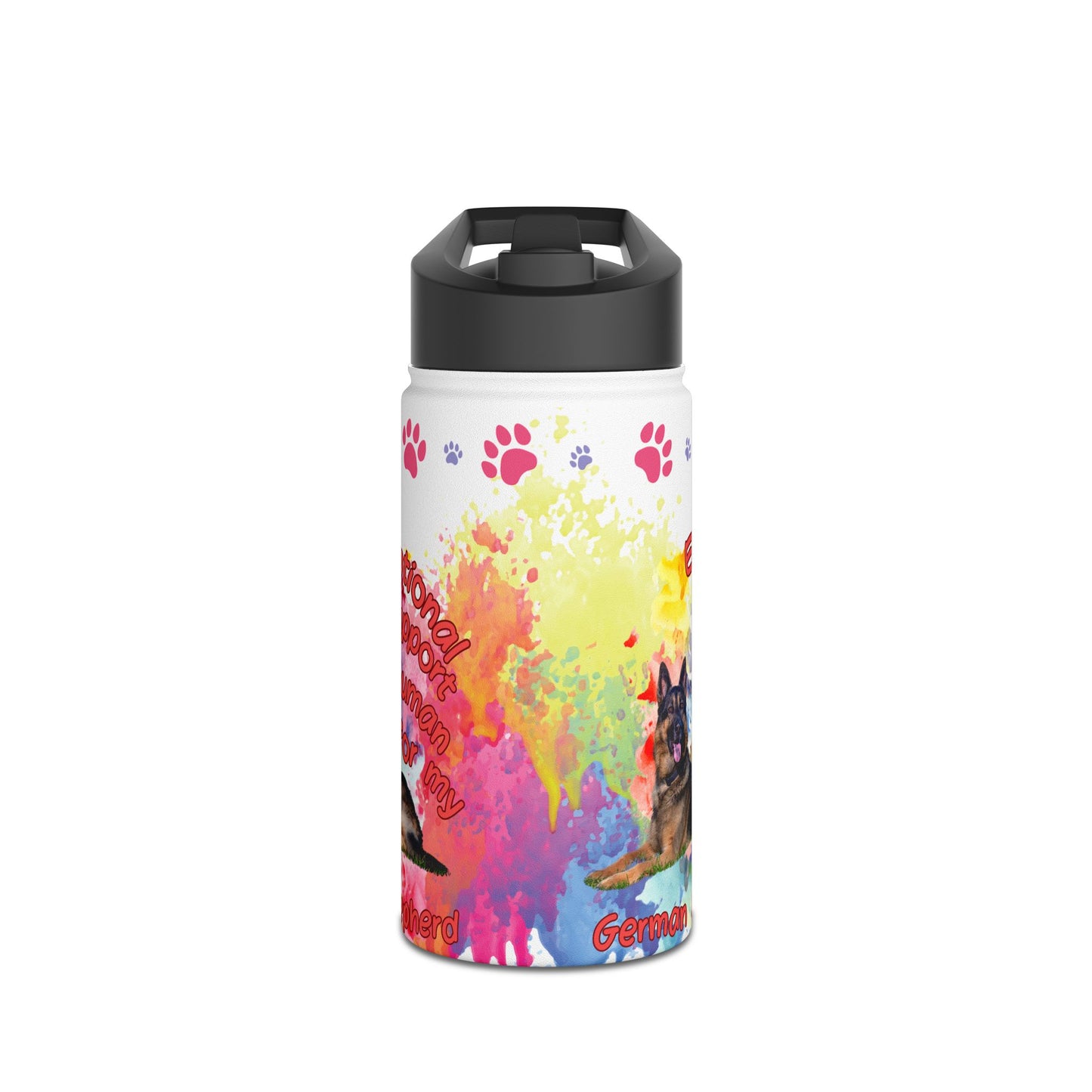 Emotional Support Human for my German Shepherd Sports Water bottle
