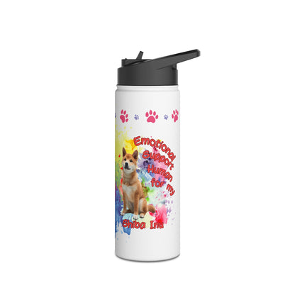 Emotional Support Human for my Shiba Inu Water Bottle