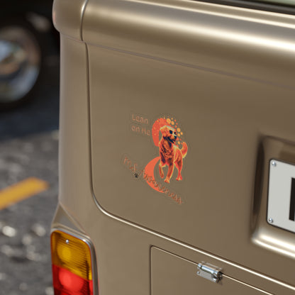 Golden Retriever "Lean on Me" MS Awareness Sticker