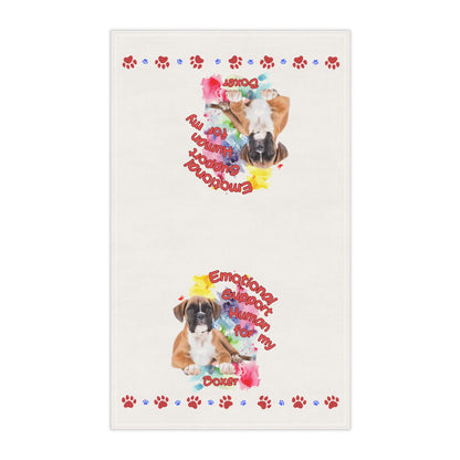 Emotional Support Human for my Boxer Tea Towel