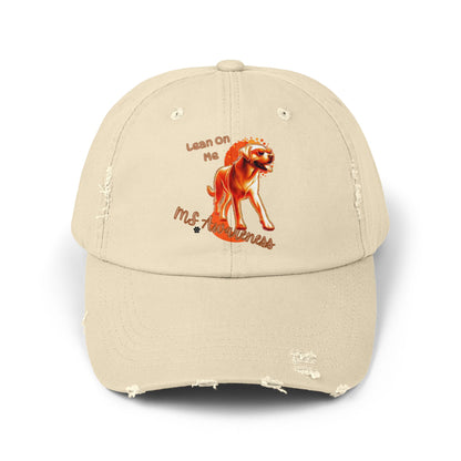 Labrador Retriever "Lean on Me" MS Awareness Distressed Cap