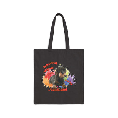 Emotional Support Human for my Dachshund, Wire Haired, Tote Bag