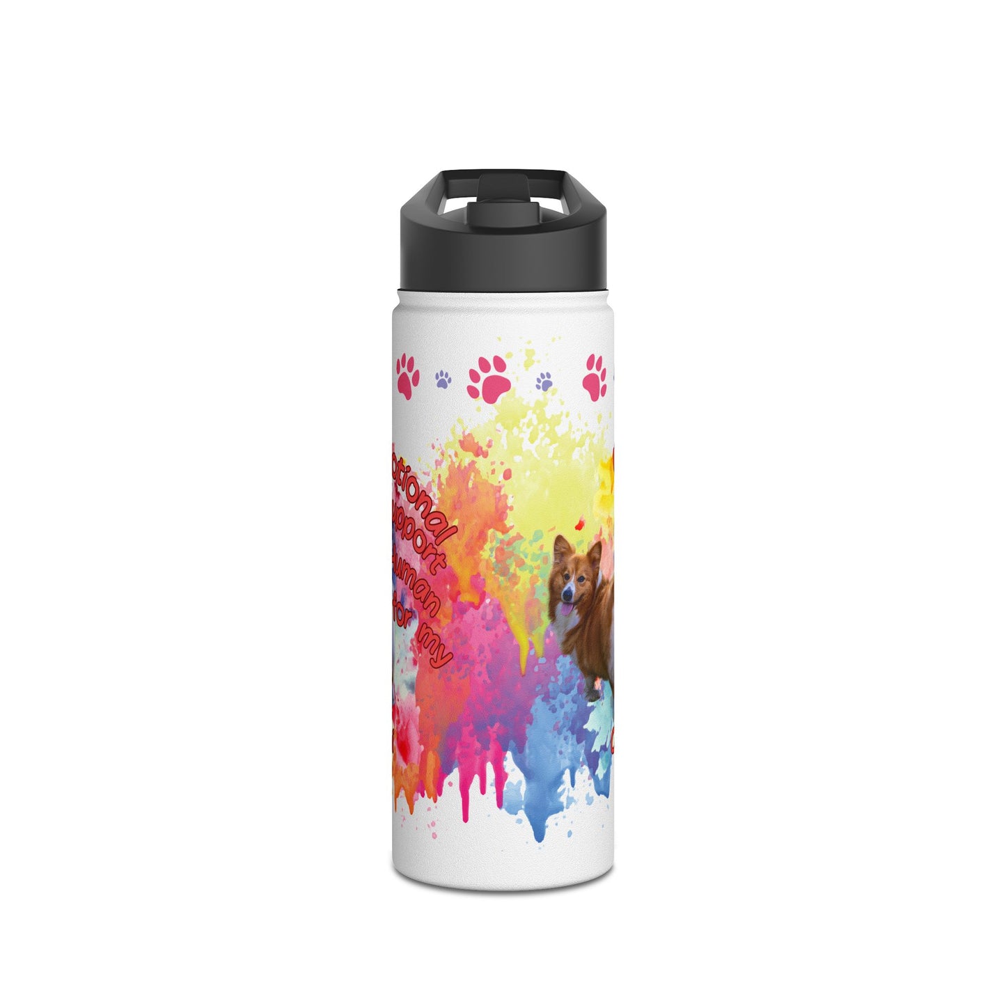 Emotional Support Human for my Corgi Sports Water Bottle