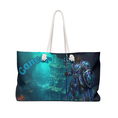 Cancer Zodiac Rottweiler Warrior Weekender Bag | Sassy Novelties Travel Tote