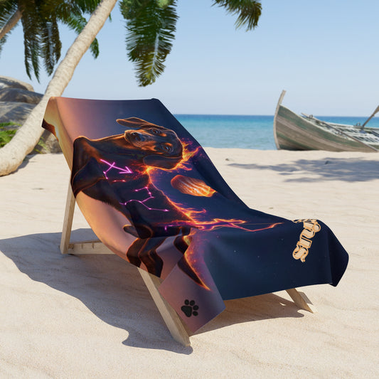 Sagittarius Dachshund Celestial Beach Towel