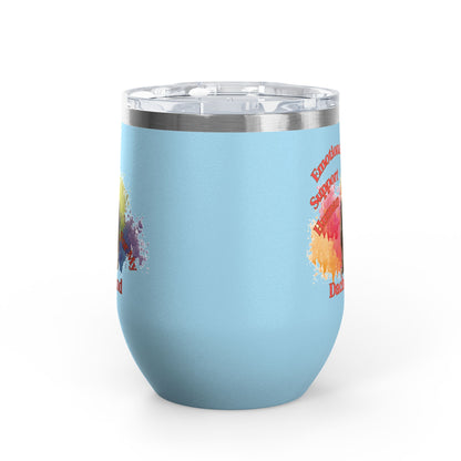 Emotional Support Human for my Dachshund Wine Tumbler
