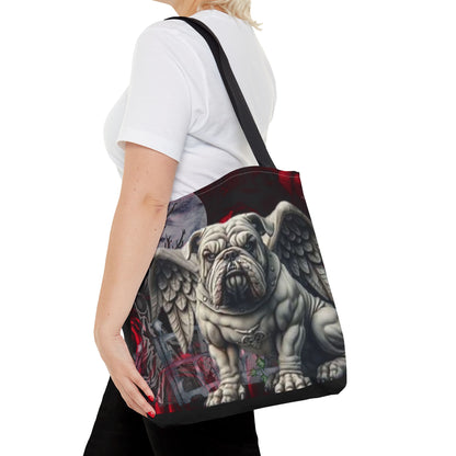 American Bulldog Angelic Gargoyle Protector Tote Bag