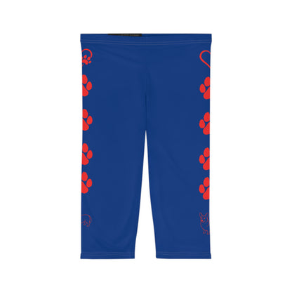 Paw Print and Corgi Capri Leggings for Animal Lovers
