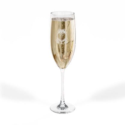 Pomsky Engraved Champagne Flute