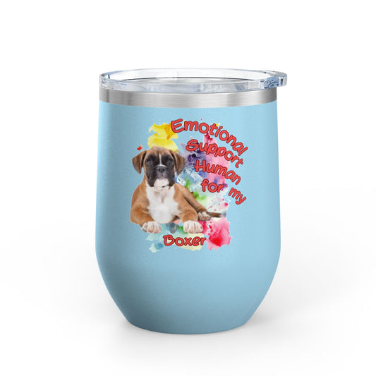 Emotional Support Human for my boxer Wine Tumbler