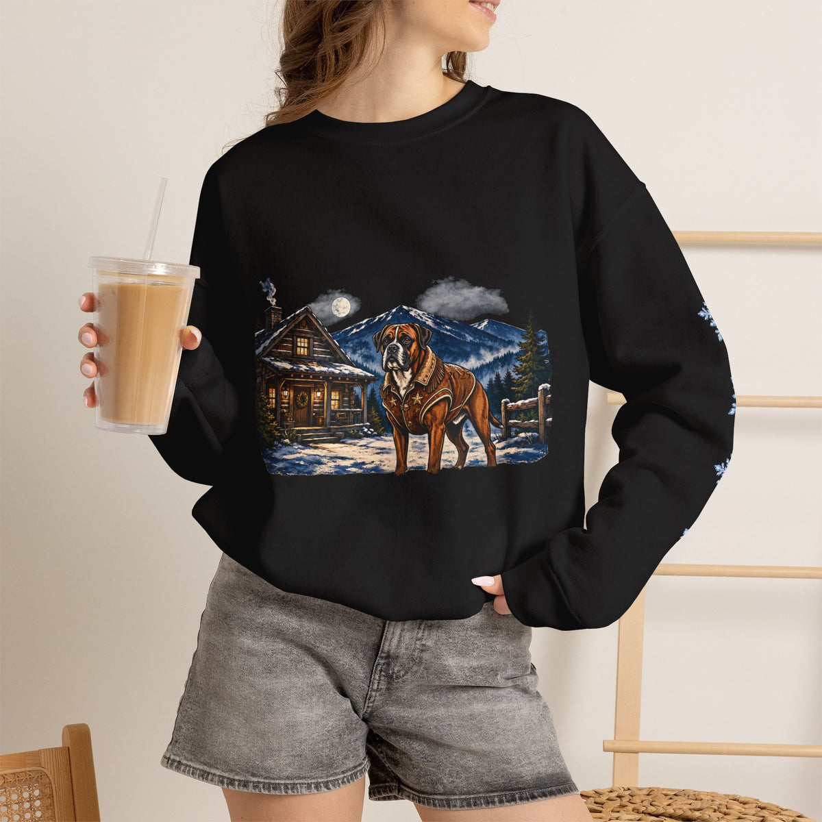 Boxer Smoky Mountain Christmas Sweatshirt
