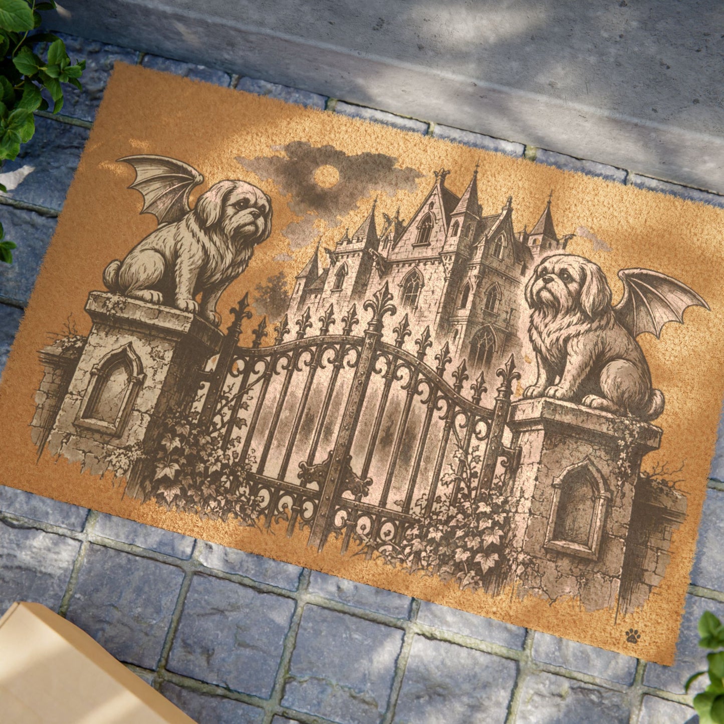Shih Tzu Gargoyle Angel Gothic Protector Welcome Mat