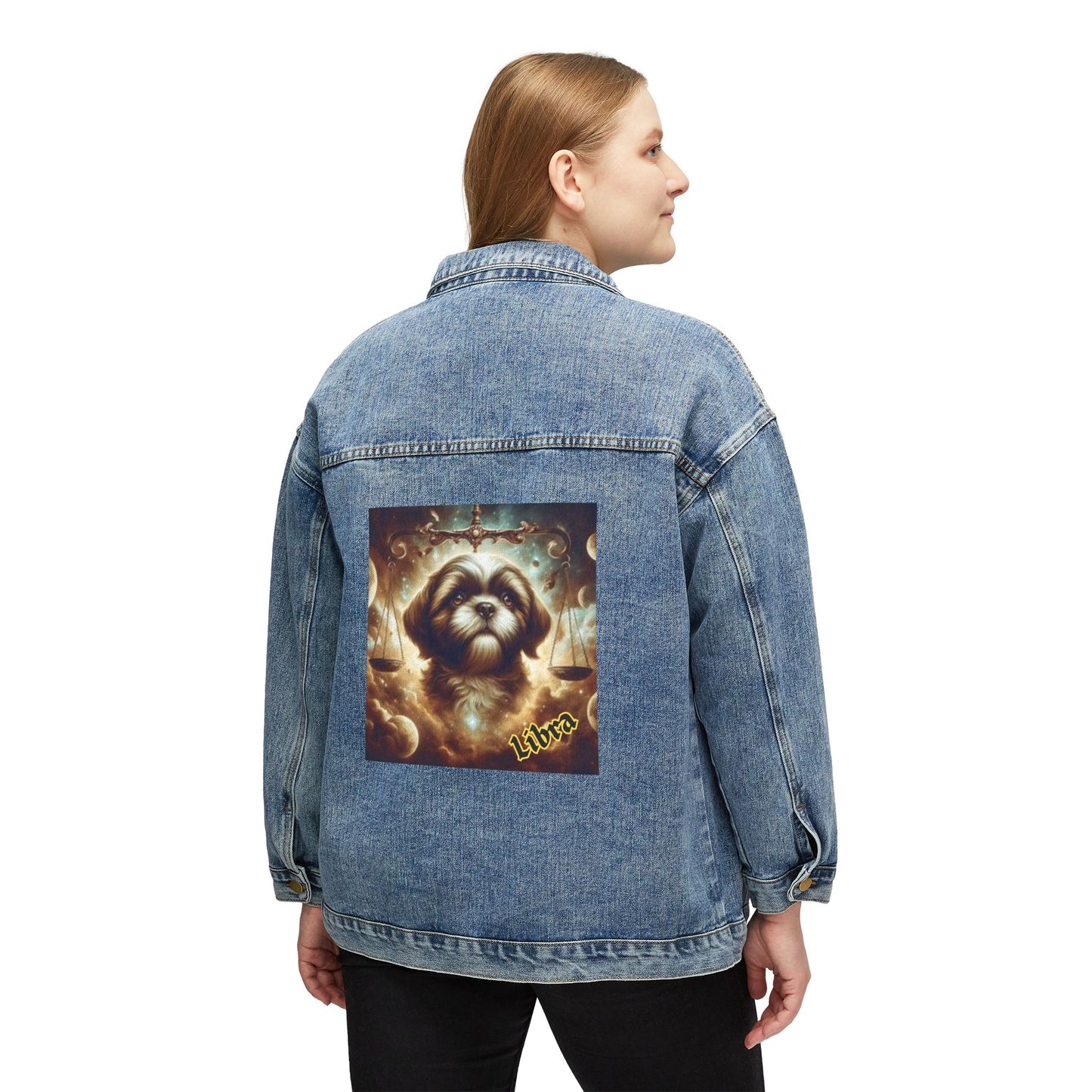 Libra as Shih Tzu Celestial Denim Jacket