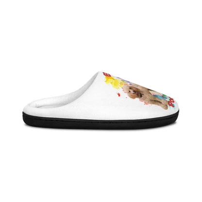 Emotional Support Human Women's Indoor Slippers - Standard Poodle Design
